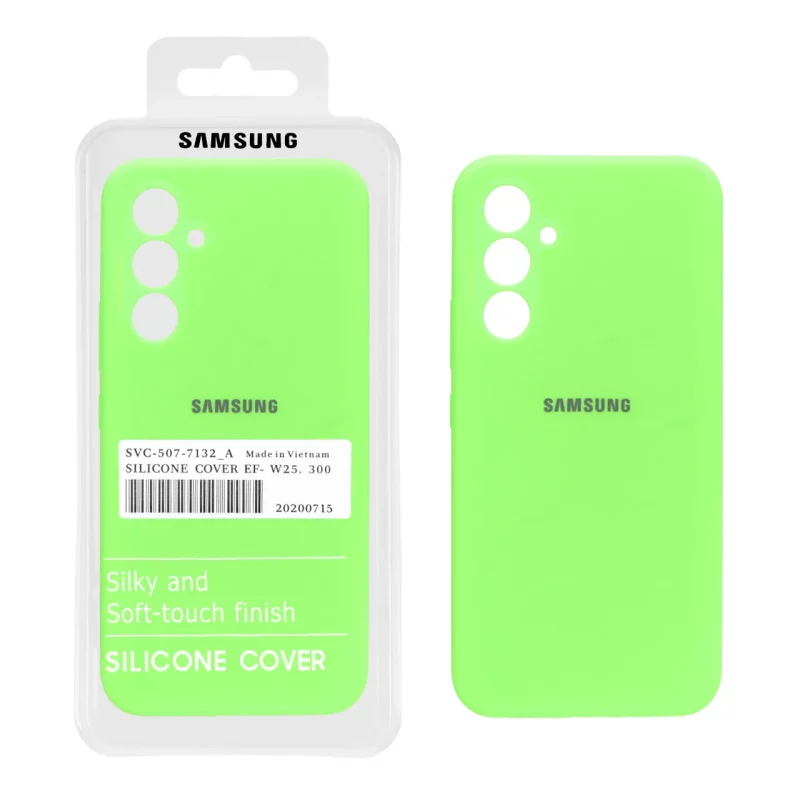 قاب سیلیکونی پاک کنی اورجینال درجه یک Samsung Galaxy A54 - سبز فسفری (پک دار) - تصویر 2