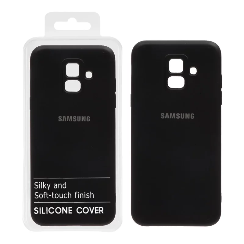 قاب نیو سیلیکون محافظ لنزدار RFF مدل Samsung Galaxy A6 - مشکی (پک دار) - تصویر 2