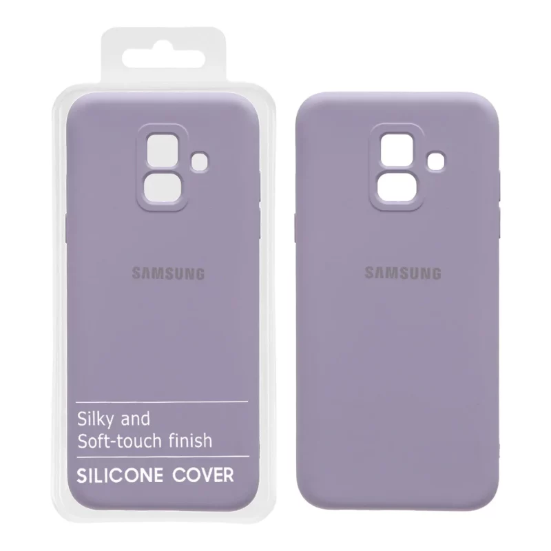قاب نیو سیلیکون محافظ لنزدار RFF مدل Samsung Galaxy A6 - یاسی (پک دار) - تصویر 2