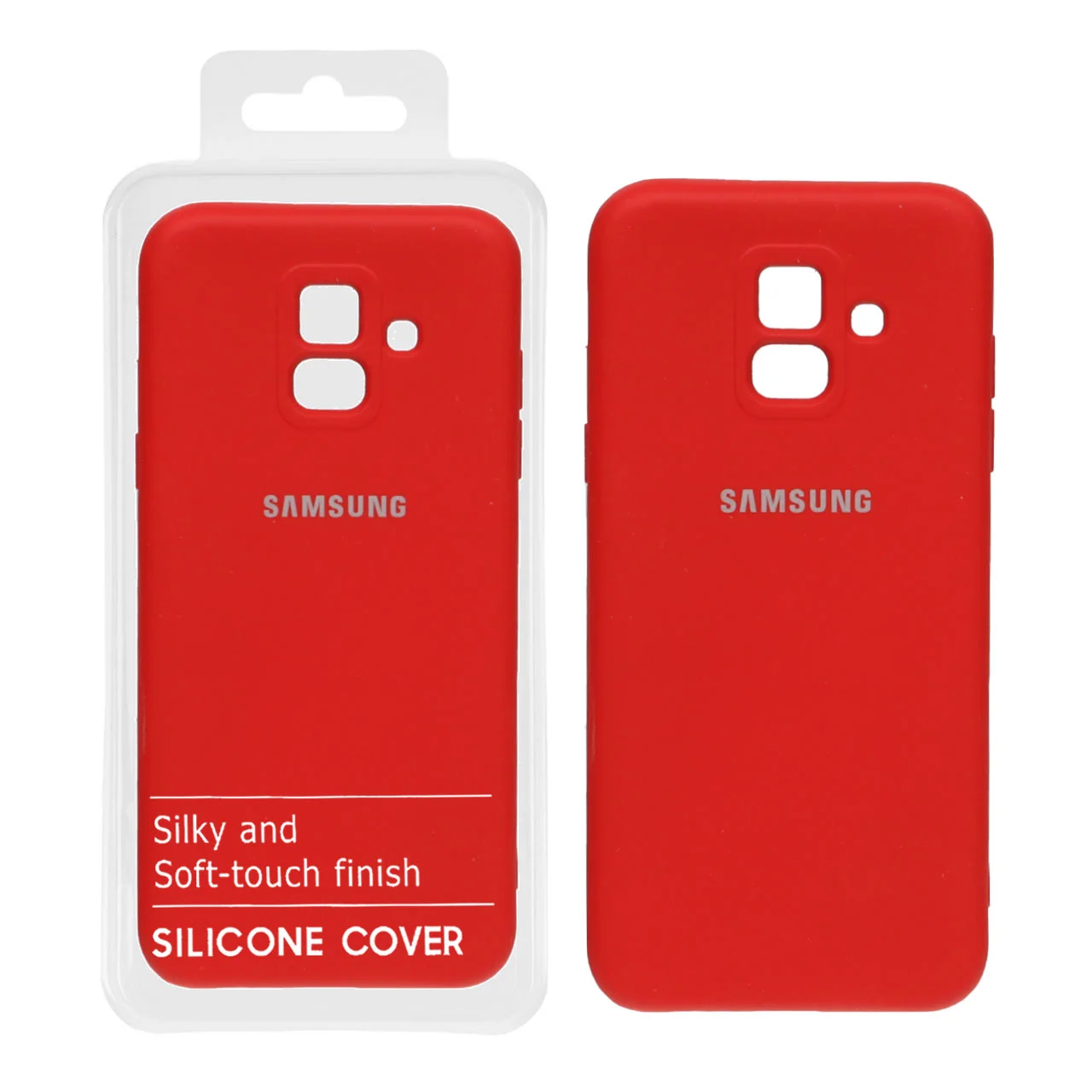 19178-880622-1 قاب نیو سیلیکون محافظ لنزدار RFF مدل Samsung Galaxy A6 - قرمز (پک دار) - تصویر 1