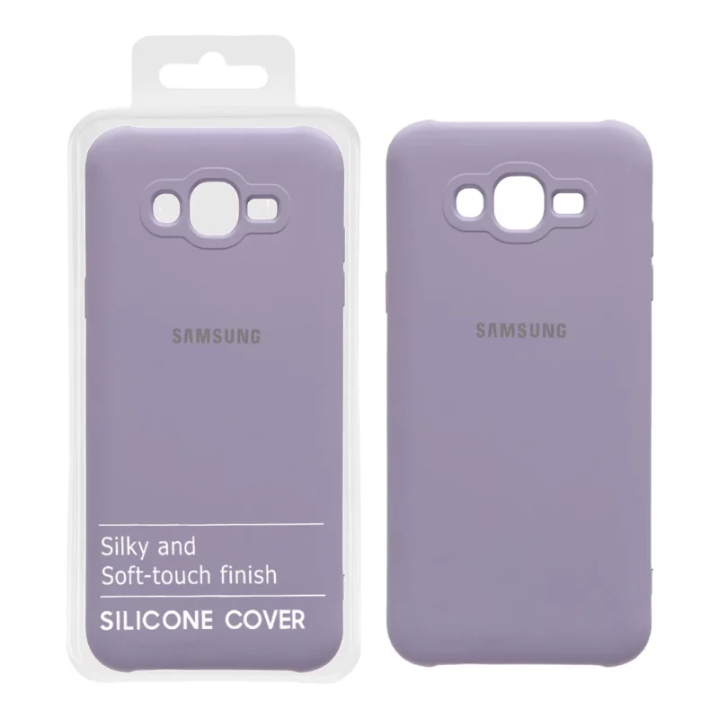 قاب نیو سیلیکون محافظ لنزدار RFF مدل Samsung Galaxy J7 (2015) / J700 - یاسی (پک دار) - تصویر 2