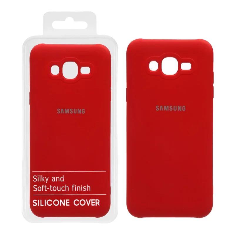 قاب نیو سیلیکون محافظ لنزدار RFF مدل Samsung Galaxy J7 (2015) / J700 - قرمز (پک دار) - تصویر 2