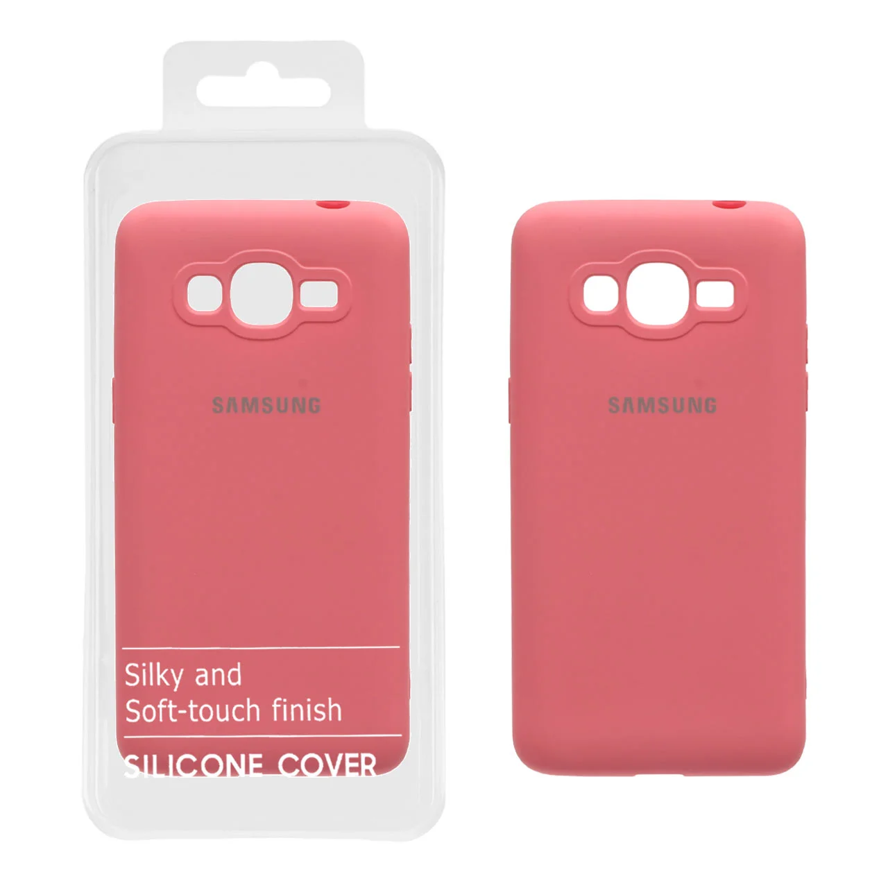 19178-880728-1 قاب نیو سیلیکون محافظ لنزدار RFF مدل Samsung Galaxy J2 Prime / G530 / Grand Prime - صورتی پاستیلی (پک دار) - تصویر 1