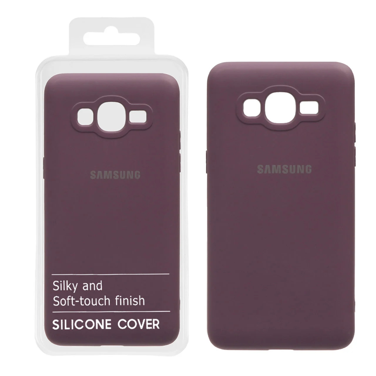 19178-880744-1 قاب نیو سیلیکون محافظ لنزدار RFF مدل Samsung Galaxy J2 Prime / G530 / Grand Prime - بادمجانی (پک دار) - تصویر 1