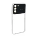 قاب دور رنگی محافظ لنز شیشه ای Samsung Galaxy S21 FE - نقره ای