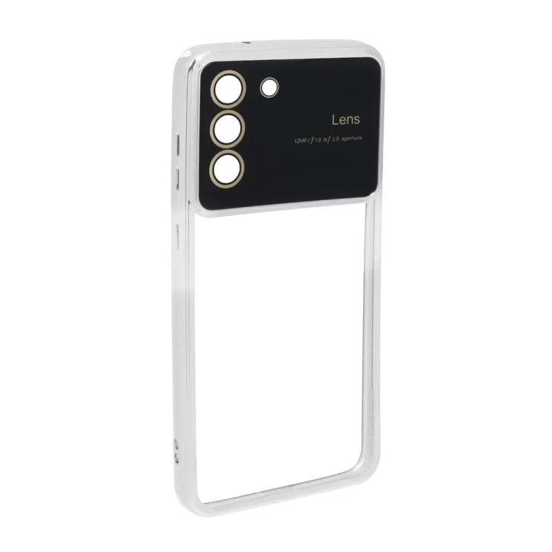 قاب دور رنگی محافظ لنز شیشه ای Samsung Galaxy S21 FE - نقره ای - تصویر 2