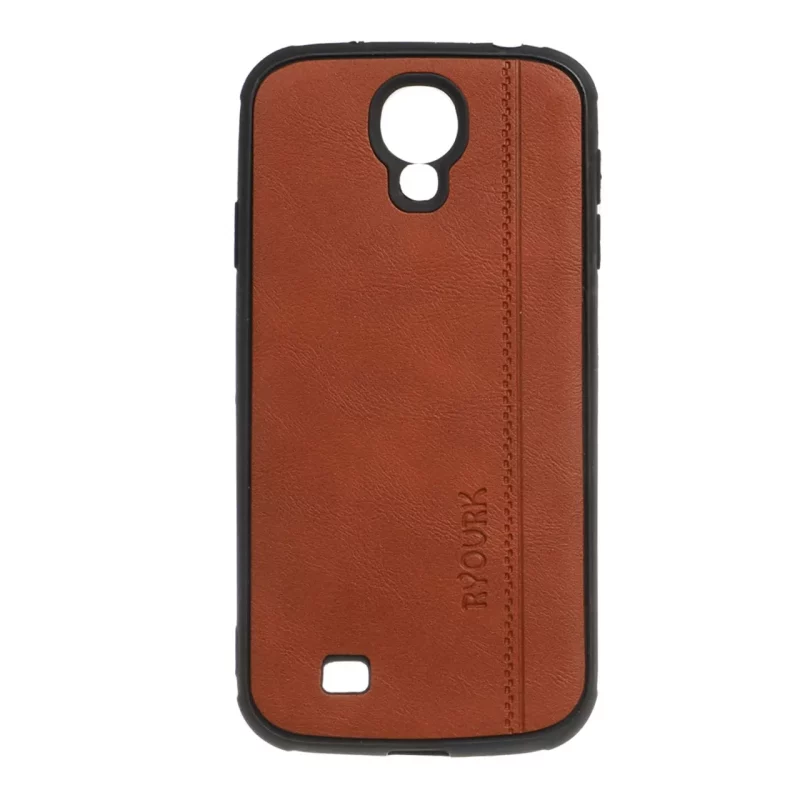 قاب طرح چرم RYOURK مدل Samsung Galaxy S4 - قهوه ای روشن - تصویر 2