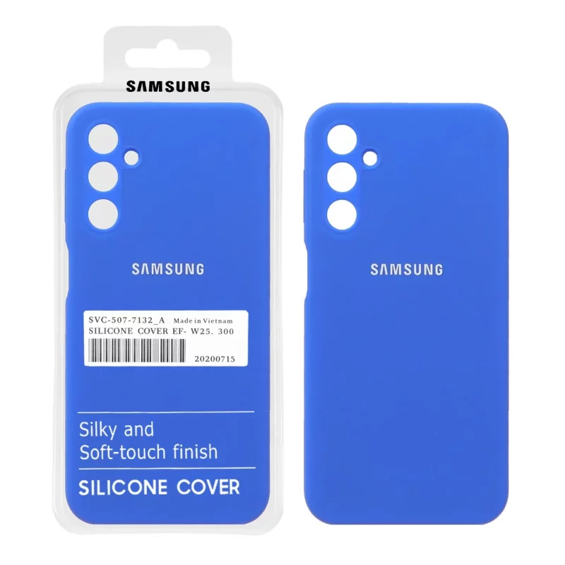 قاب سیلیکونی پاک کنی اورجینال درجه یک Samsung Galaxy A24 - آبی کاربنی (پک دار) - تصویر 2