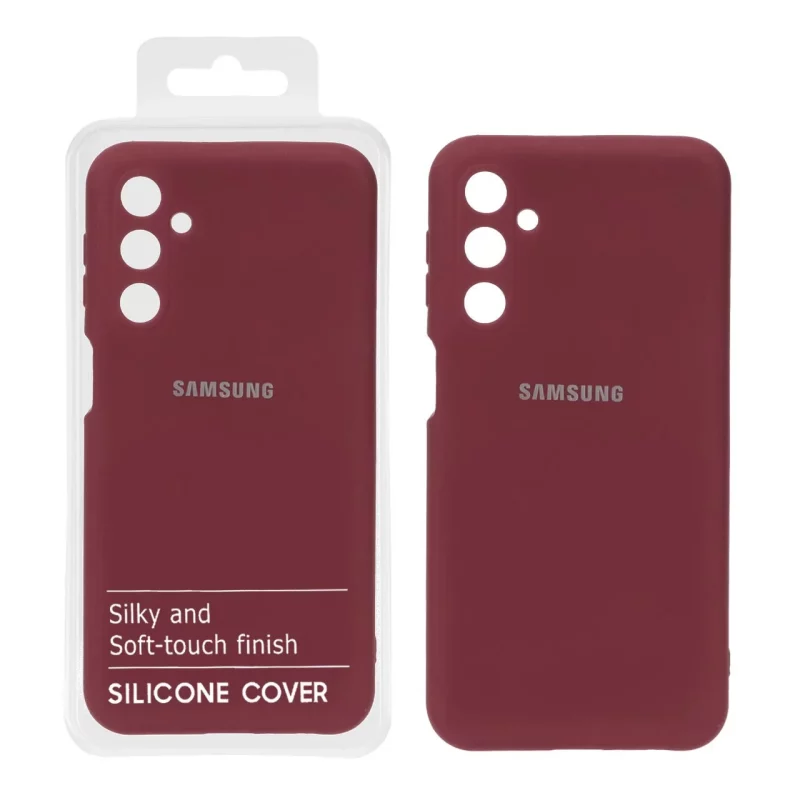 قاب نیو سیلیکون محافظ لنزدار RFF مدل Samsung M34 - عنابی (پک دار) - تصویر 2