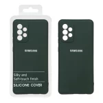 قاب نیو سیلیکون محافظ لنزدار RFF مدل Samsung A72 - سبز تیره (پک دار)