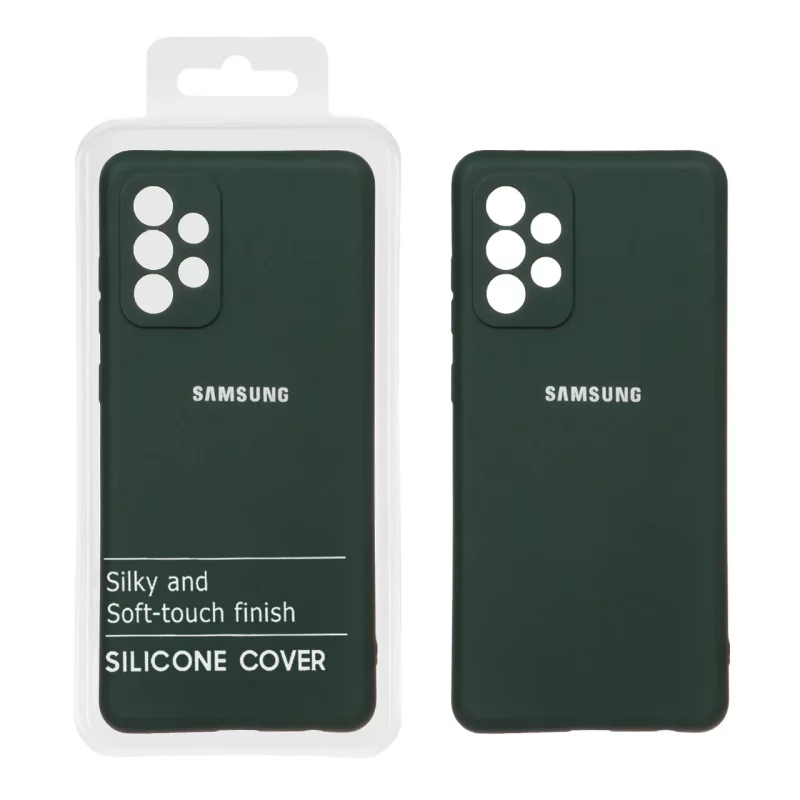 قاب نیو سیلیکون محافظ لنزدار RFF مدل Samsung A72 - سبز تیره (پک دار) - تصویر 2