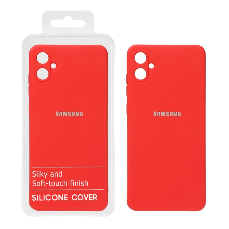 قاب نیو سیلیکون محافظ لنزدار RFF مدل Samsung A05 - قرمز (پک دار) - تصویر 2