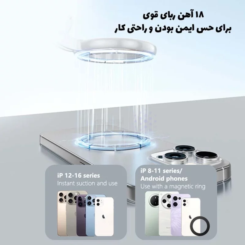 هولدر گردنی گوشی موبایل Yesido مدل C332 - طوسی - تصویر 8