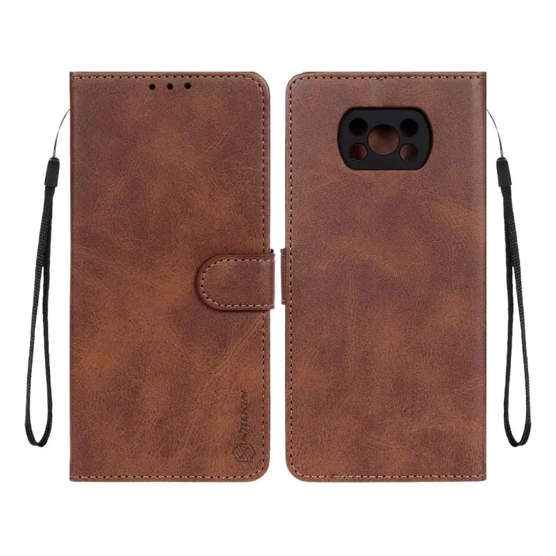 کیف موبایل مگنتی Nillkin مدل Xiaomi Poco X3 / Poco X3 Pro / Poco X3 NFC - قهوه ای - تصویر 2