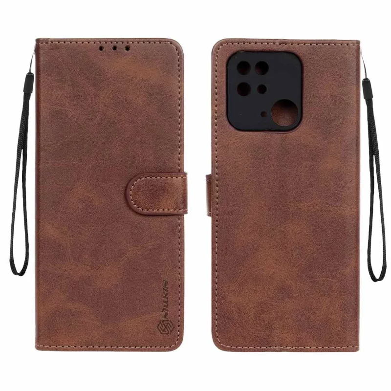 کیف موبایل مگنتی Nillkin مدل Xiaomi Redmi 10C / Redmi 10 Power / Poco C40 - قهوه ای - تصویر 2