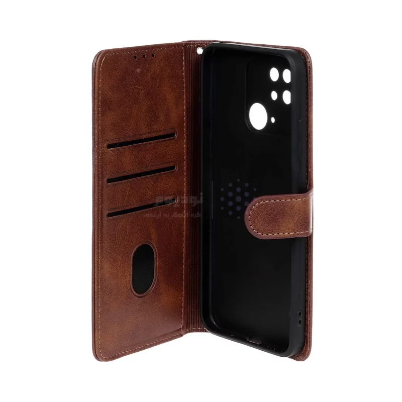 کیف موبایل مگنتی Nillkin مدل Xiaomi Redmi 10C / Redmi 10 Power / Poco C40 - قهوه ای - تصویر 3