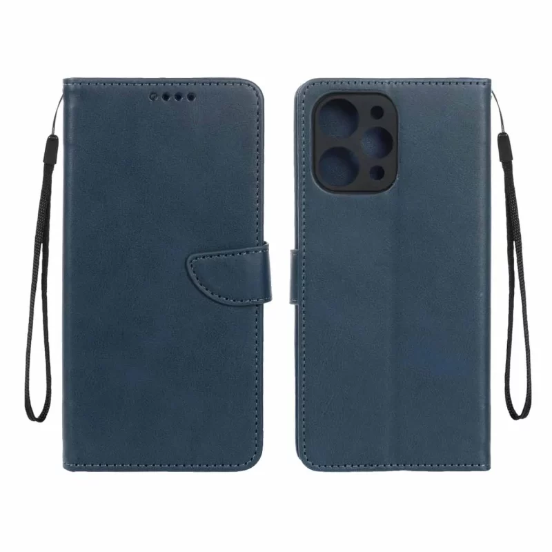 کیف چرمی موبایل مگنتی Xiaomi Redmi 12 / Poco M6 Pro 5G - سرمه ای - تصویر 2