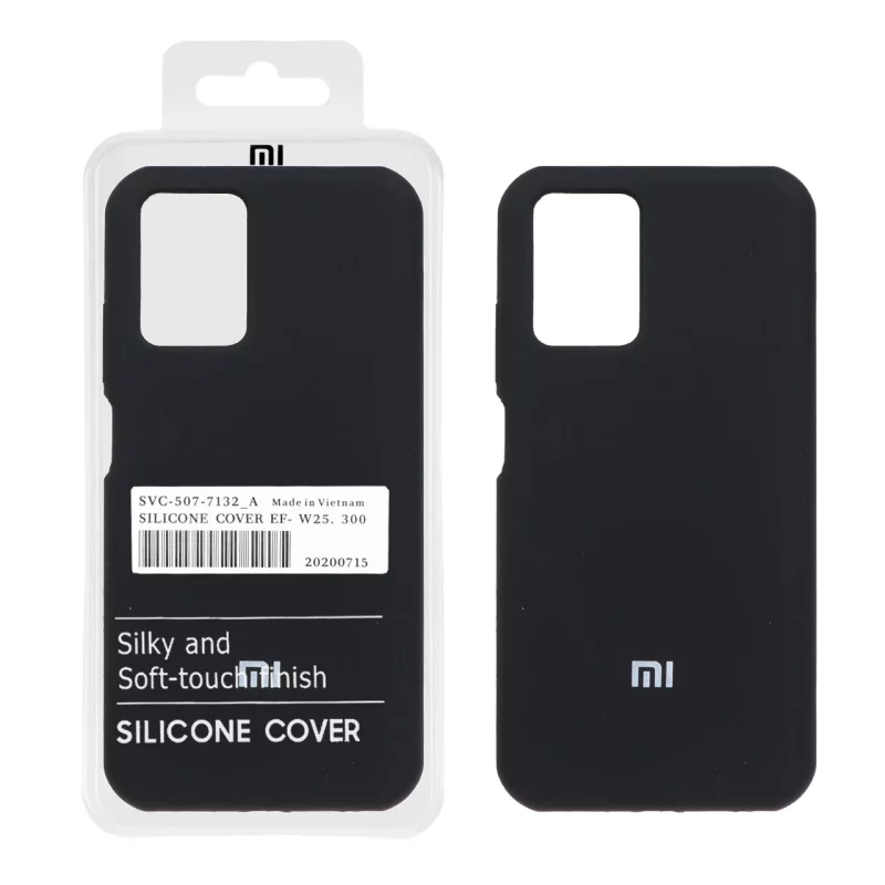 قاب سیلیکونی پاک کنی اورجینال درجه یک Xiaomi Redmi Note 10 4G / Redmi Note 10S / Poco M5S - مشکی (پک دار) - تصویر 2
