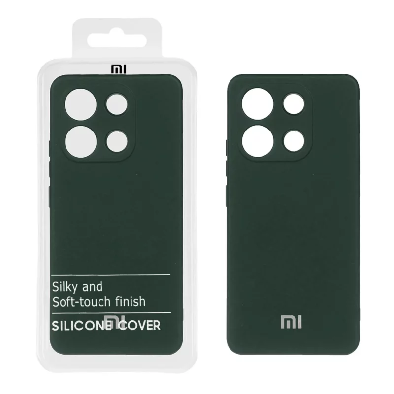 قاب نیو سیلیکون محافظ لنزدار RFF مدل Xiaomi Redmi Note 13 4G - سبزتیره (پک دار) - تصویر 2