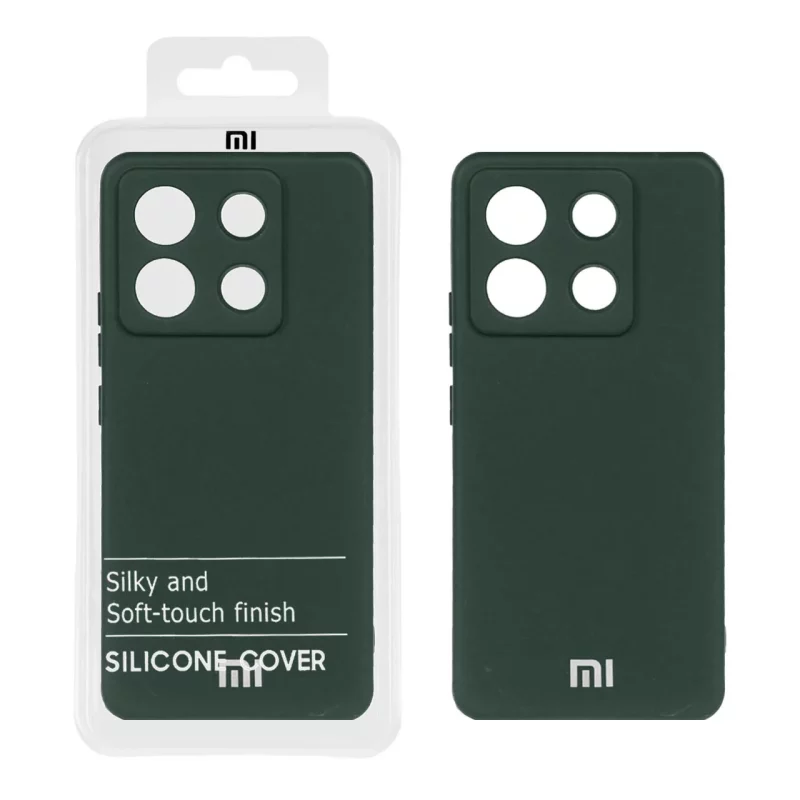 قاب نیو سیلیکون محافظ لنزدار RFF مدل Xiaomi Redmi Note 13 Pro 5G / Poco X6 5G - سبزتیره (پک دار) - تصویر 2