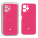 قاب سیلیکونی پاک کنی محافظ لنزدار اورجینال Xiaomi Redmi 12 / Poco M6 Pro 5G - صورتی فانتزی (پک اصلی)