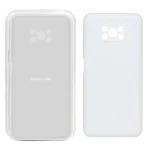 قاب سیلیکونی پاک کنی محافظ لنزدار اورجینال Xiaomi Poco X3 / Poco X3 Pro / Poco X3 NFC - سفید (پک اصلی)