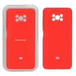 قاب سیلیکونی پاک کنی محافظ لنزدار اورجینال Xiaomi Poco X3 / Poco X3 Pro / Poco X3 NFC - قرمز (پک اصلی)