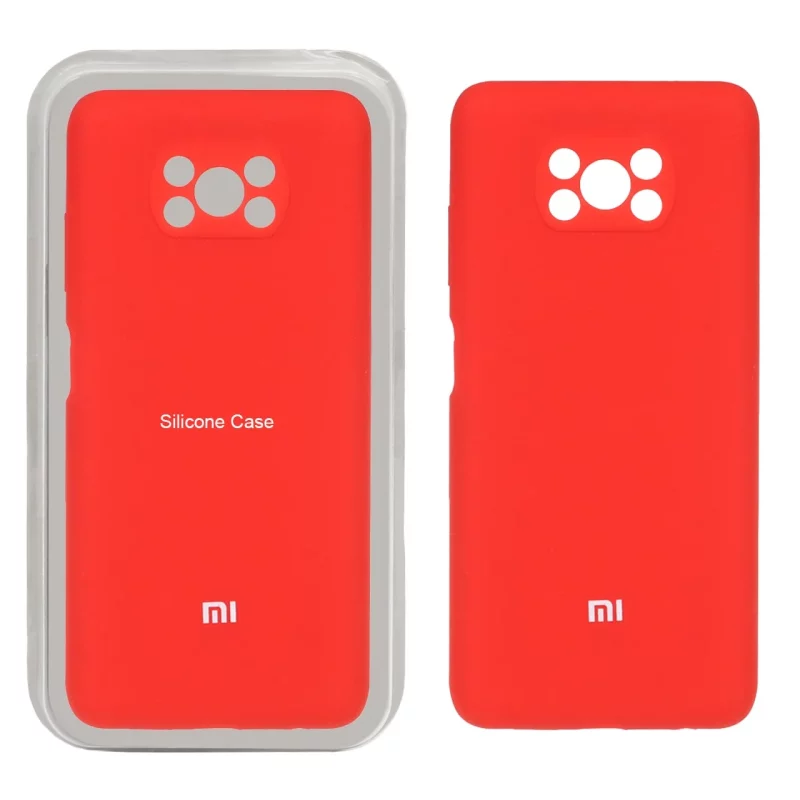 قاب سیلیکونی پاک کنی محافظ لنزدار اورجینال Xiaomi Poco X3 / Poco X3 Pro / Poco X3 NFC - قرمز (پک اصلی) - تصویر 2