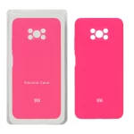 قاب سیلیکونی پاک کنی محافظ لنزدار اورجینال Xiaomi Poco X3 / Poco X3 Pro / Poco X3 NFC - صورتی فانتزی (پک اصلی)
