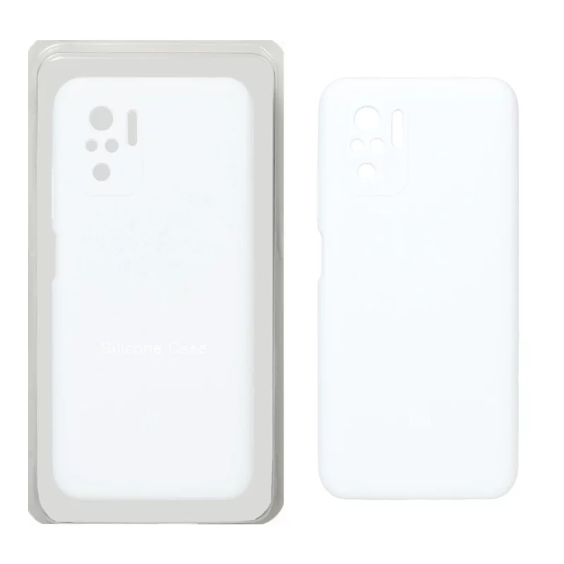 قاب سیلیکونی پاک کنی محافظ لنزدار اورجینال Xiaomi Redmi Note 10 4G / Redmi Note 10S / Poco M5S - سفید (پک اصلی) - تصویر 2