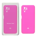 قاب سیلیکونی پاک کنی محافظ لنزدار اورجینال Xiaomi Redmi Note 10 4G / Redmi Note 10S / Poco M5S - صورتی فانتزی (پک اصلی)
