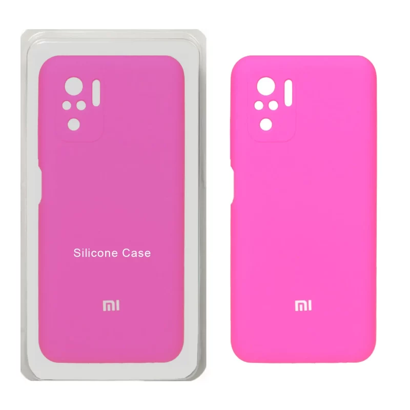 قاب سیلیکونی پاک کنی محافظ لنزدار اورجینال Xiaomi Redmi Note 10 4G / Redmi Note 10S / Poco M5S - صورتی فانتزی (پک اصلی) - تصویر 2