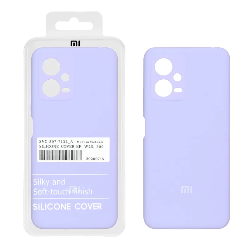 قاب سیلیکونی پاک کنی اورجینال درجه یک Xiaomi Redmi Note 12 5G / Poco X5 - یاسی (پک اصلی) - تصویر 2