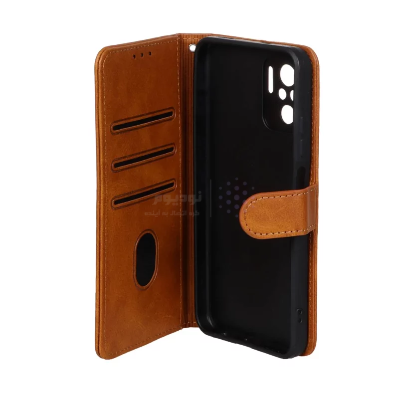 کیف موبایل مگنتی Nillkin مدل Xiaomi Redmi Note 10 4G / Redmi Note 10s / Poco M5s - عسلی - تصویر 3