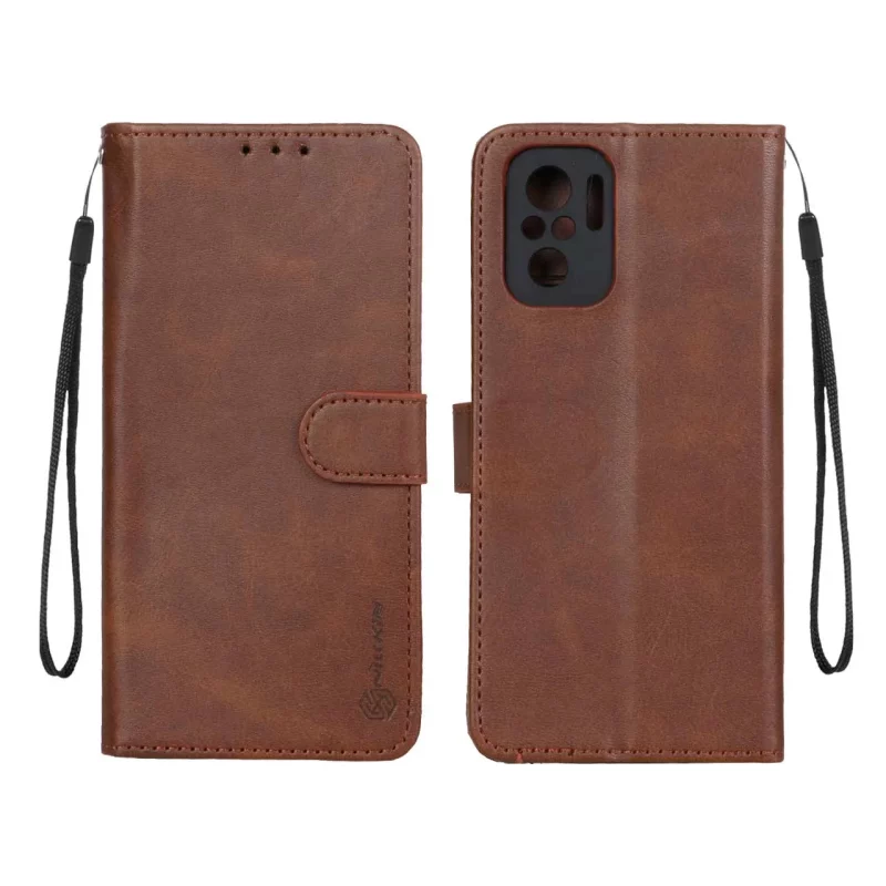 کیف موبایل مگنتی Nillkin مدل Xiaomi Redmi Note 10 4G / Redmi Note 10s / Poco M5s - قهوه ای - تصویر 2