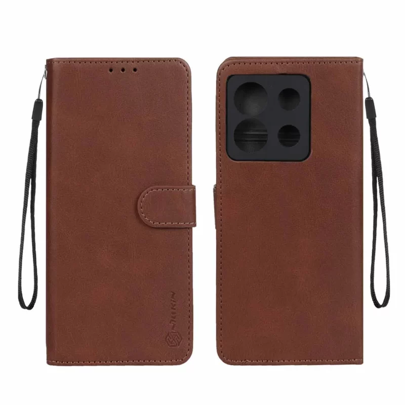 کیف موبایل مگنتی Nillkin مدل Xiaomi Redmi Note 13 Pro 5G / Poco X6 - قهوه ای - تصویر 2