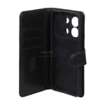 کیف موبایل چرمی مگنتی محافظ لنزدار Xiaomi Redmi Note 13 Pro 5G / Poco X6 - مشکی - تصویر 3