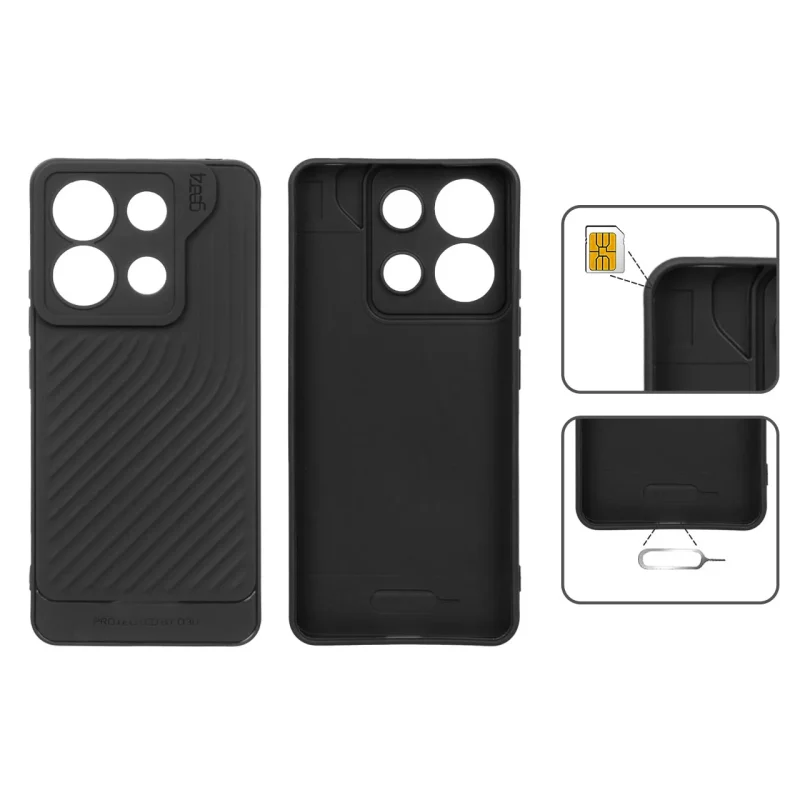 قاب Gear4 کبریتی Xiaomi Redmi Note 13 4G - مشکی - تصویر 2