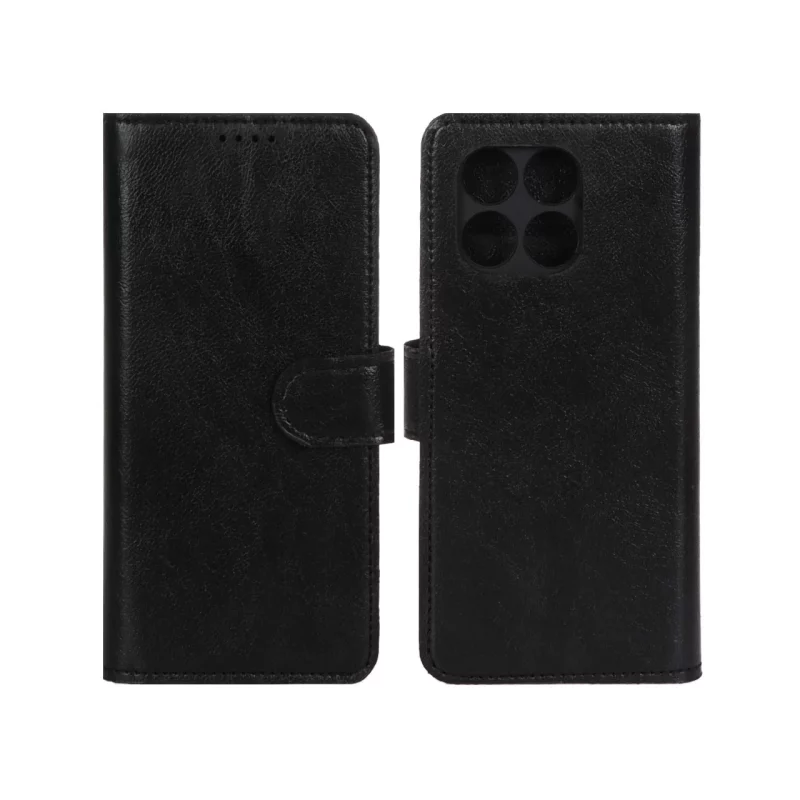 کیف موبایل چرمی مگنتی محافظ لنزدار Xiaomi Poco X6 Pro 5G / Redmi K70E - مشکی - تصویر 2