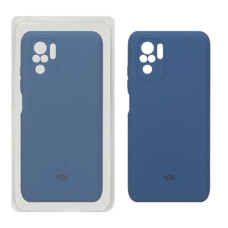 قاب سیلیکونی پاک کنی محافظ لنزدار اورجینال Xiaomi Redmi Note 10 4G / Redmi Note 10S / Poco M5S - آبی تیره (پک اصلی) - تصویر 2