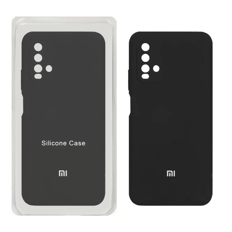 قاب سیلیکونی پاک کنی محافظ لنزدار اورجینال Xiaomi Redmi 9T 4G - مشکی (پک اصلی) - تصویر 2