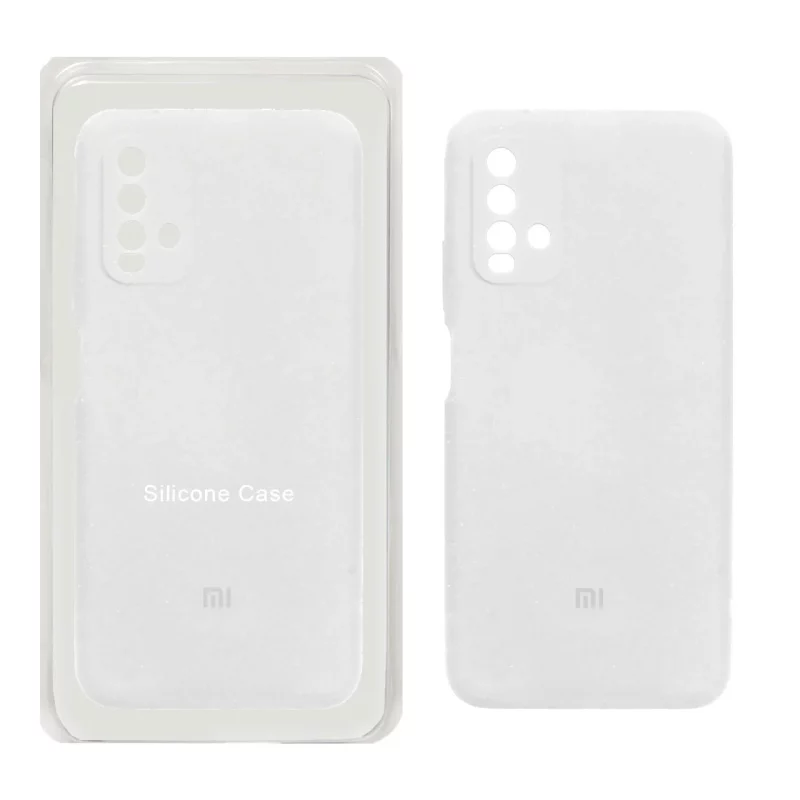 قاب سیلیکونی پاک کنی محافظ لنزدار اورجینال Xiaomi Redmi 9T 4G - سفید (پک اصلی) - تصویر 2