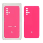 قاب سیلیکونی پاک کنی محافظ لنزدار اورجینال Xiaomi Redmi 9T 4G - صورتی فانتزی (پک اصلی)