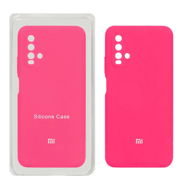 قاب سیلیکونی پاک کنی محافظ لنزدار اورجینال Xiaomi Redmi 9T 4G - صورتی فانتزی (پک اصلی) - تصویر 2