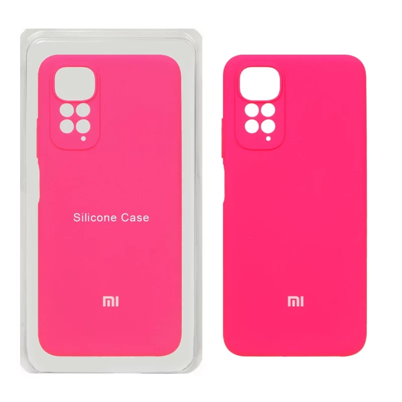 قاب سیلیکونی پاک کنی محافظ لنزدار اورجینال Xiaomi Redmi Note 11 4G / Redmi Note 11S - صورتی فانتزی (پک اصلی) - تصویر 2