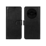 کیف موبایل چرمی مگنتی محافظ لنزدار Xiaomi Redmi A3 / A3x / Poco C61 - مشکی