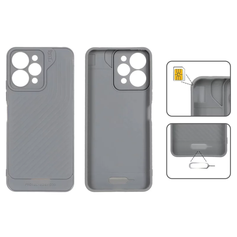 قاب Gear4 کبریتی Xiaomi Redmi 12 / Poco M6 Pro 5G - طوسی - تصویر 2