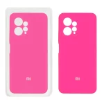 قاب سیلیکونی پاک کنی محافظ لنزدار اورجینال Xiaomi Redmi Note 12 4G - صورتی فانتزی (پک اصلی)