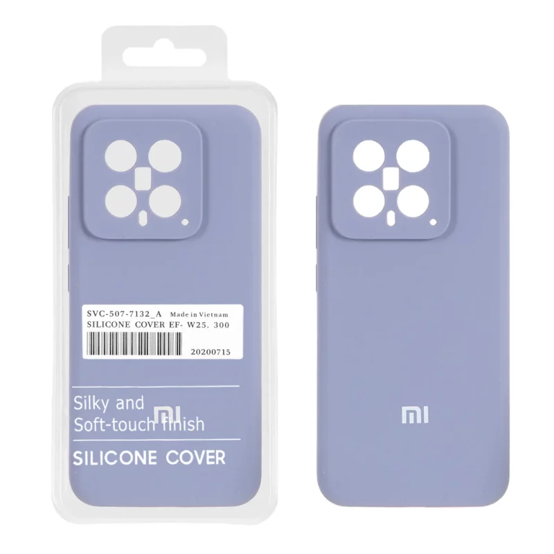 قاب سیلیکونی پاک کنی اورجینال درجه یک Xiaomi Mi 14 - بنفش کدر (پک دار) - تصویر 2