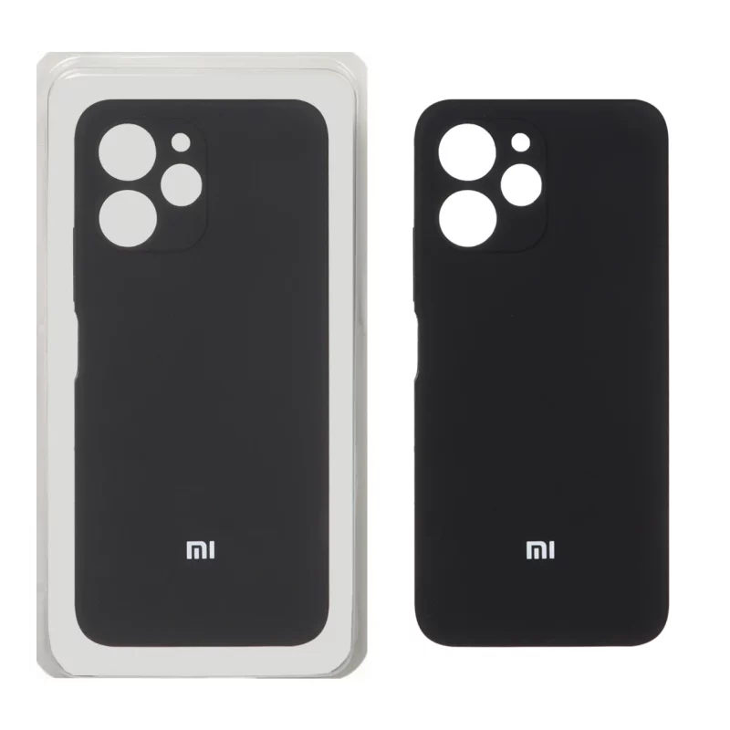 قاب سیلیکونی پاک کنی محافظ لنزدار اورجینال Xiaomi Redmi 12 / Poco M6 Pro 5G - مشکی (پک اصلی) - تصویر 2
